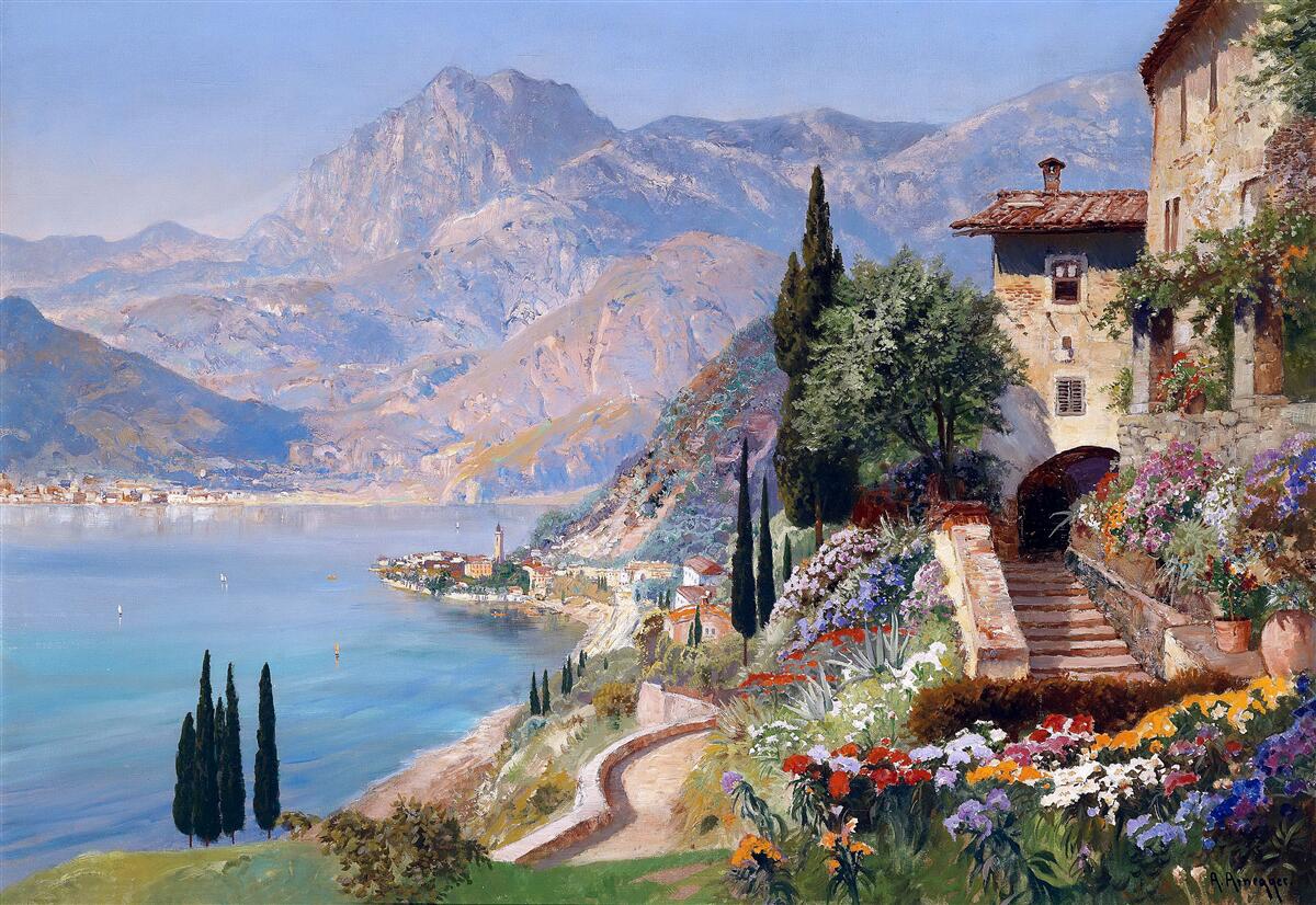 Papier peint Paysage méditerranéen en couleurs