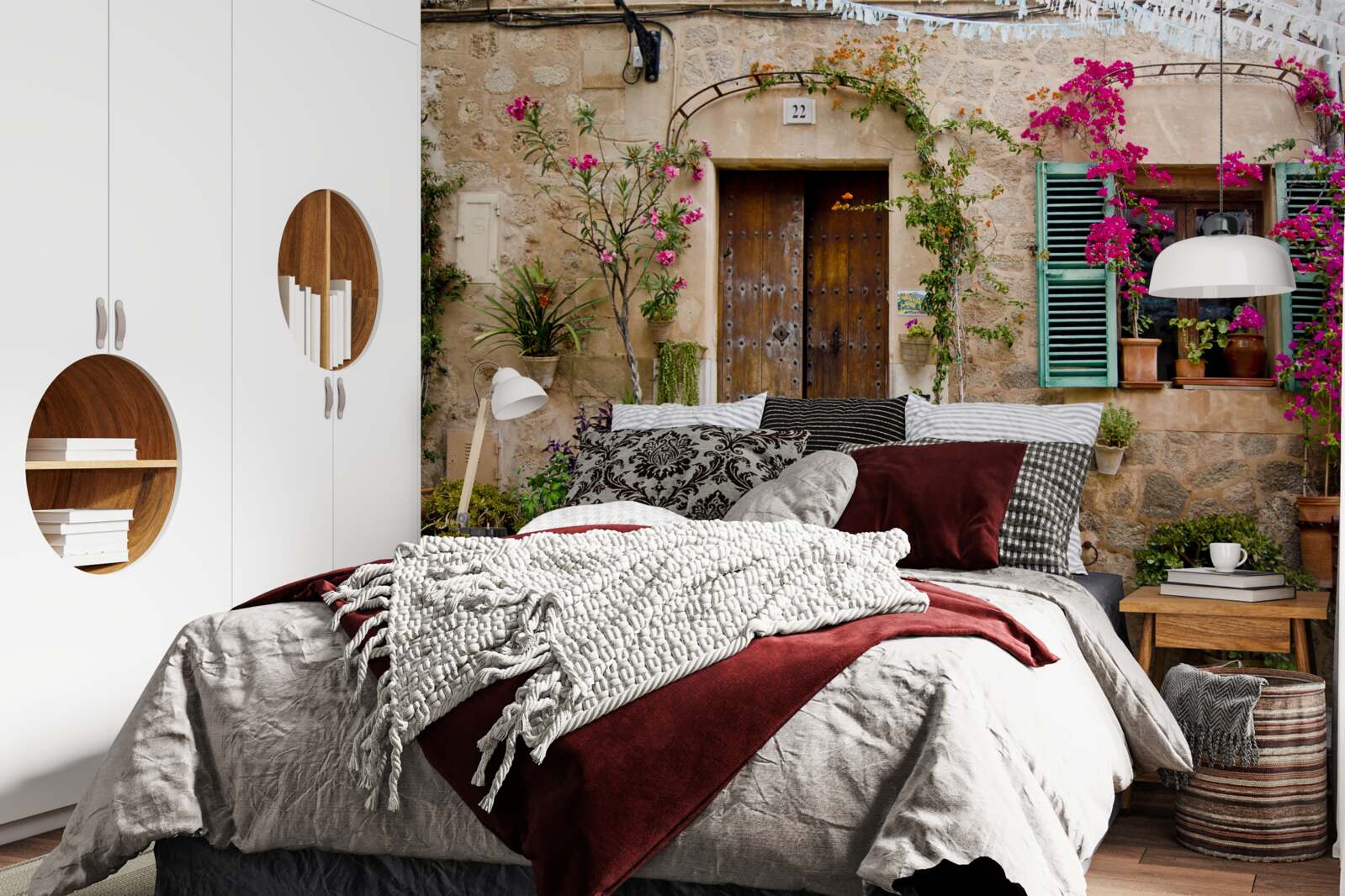 Papier peint usine historique plate