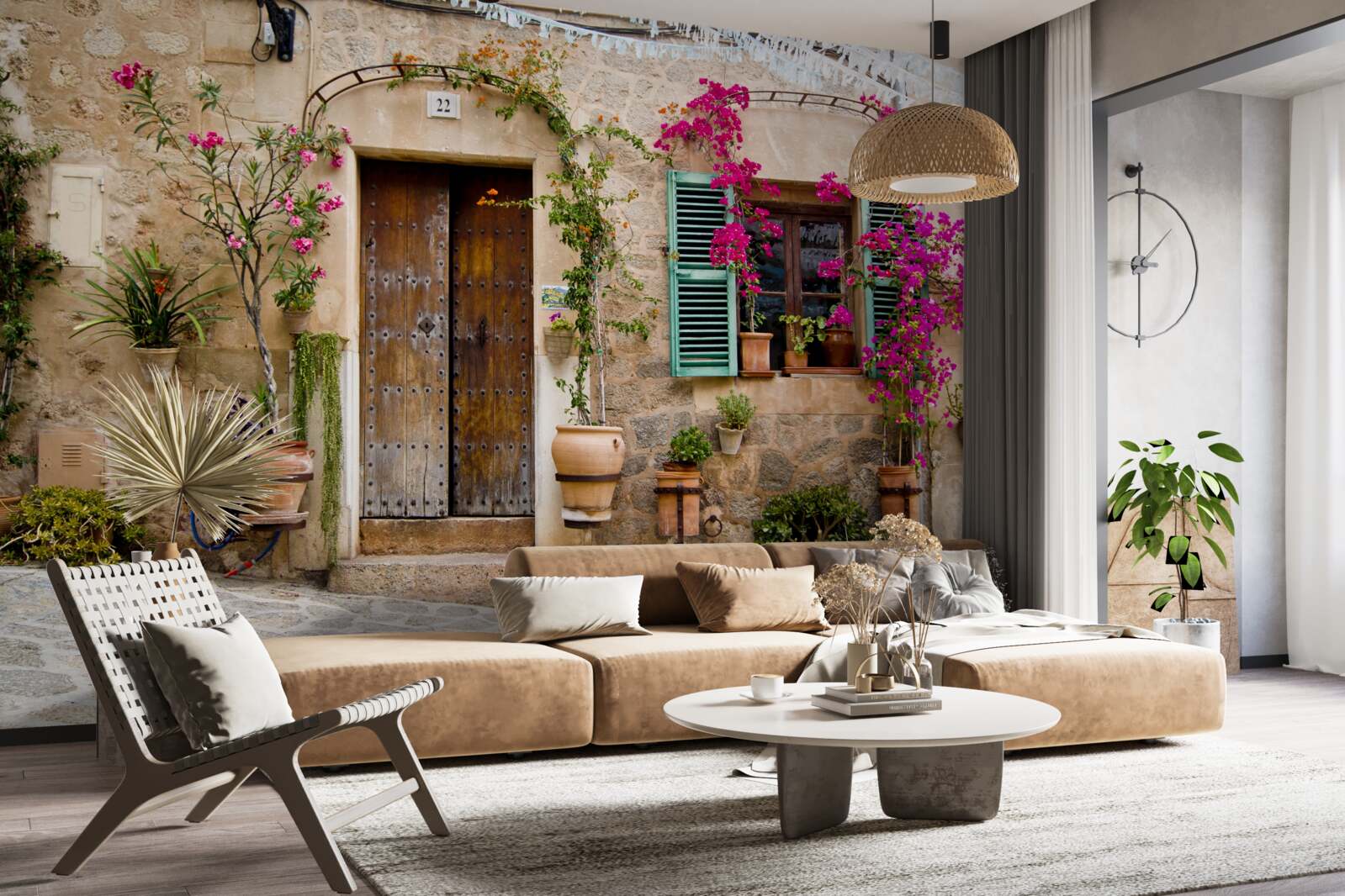 Papier peint usine historique plate