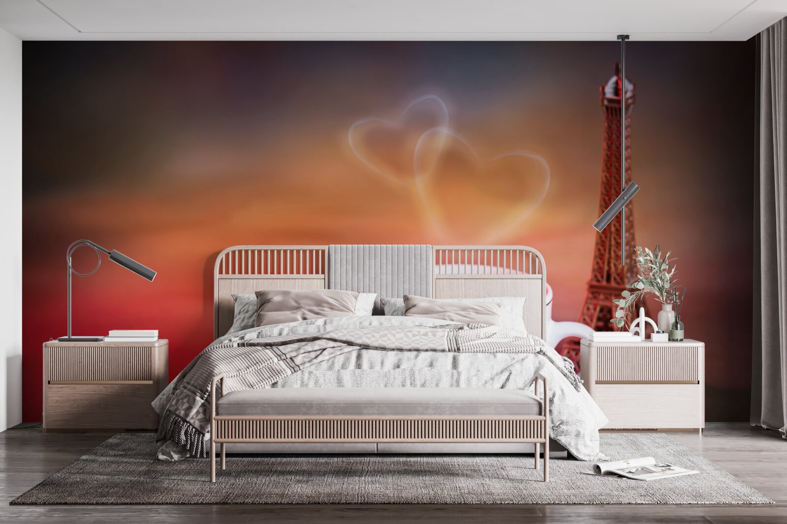 Papier peint le romantisme du matin français