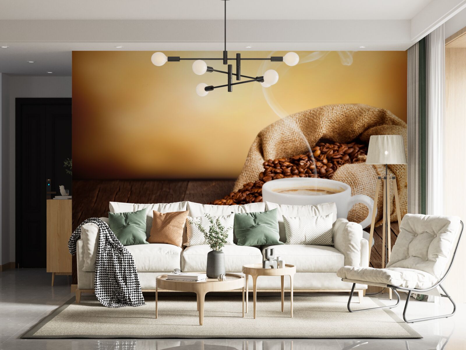 Papier peint une tasse de café énergisant et aromatique