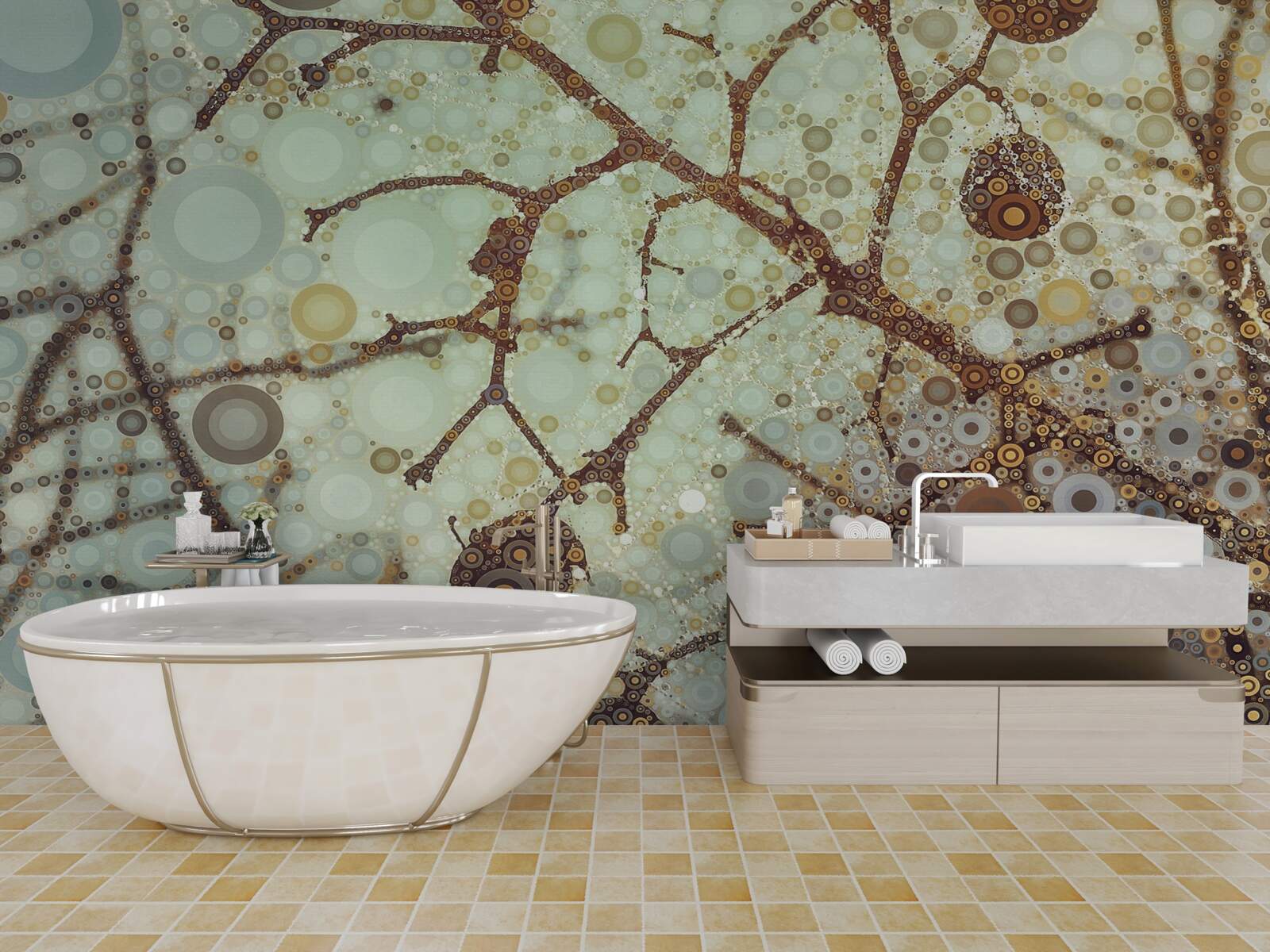 Papier peint un matin d'hiver minimaliste