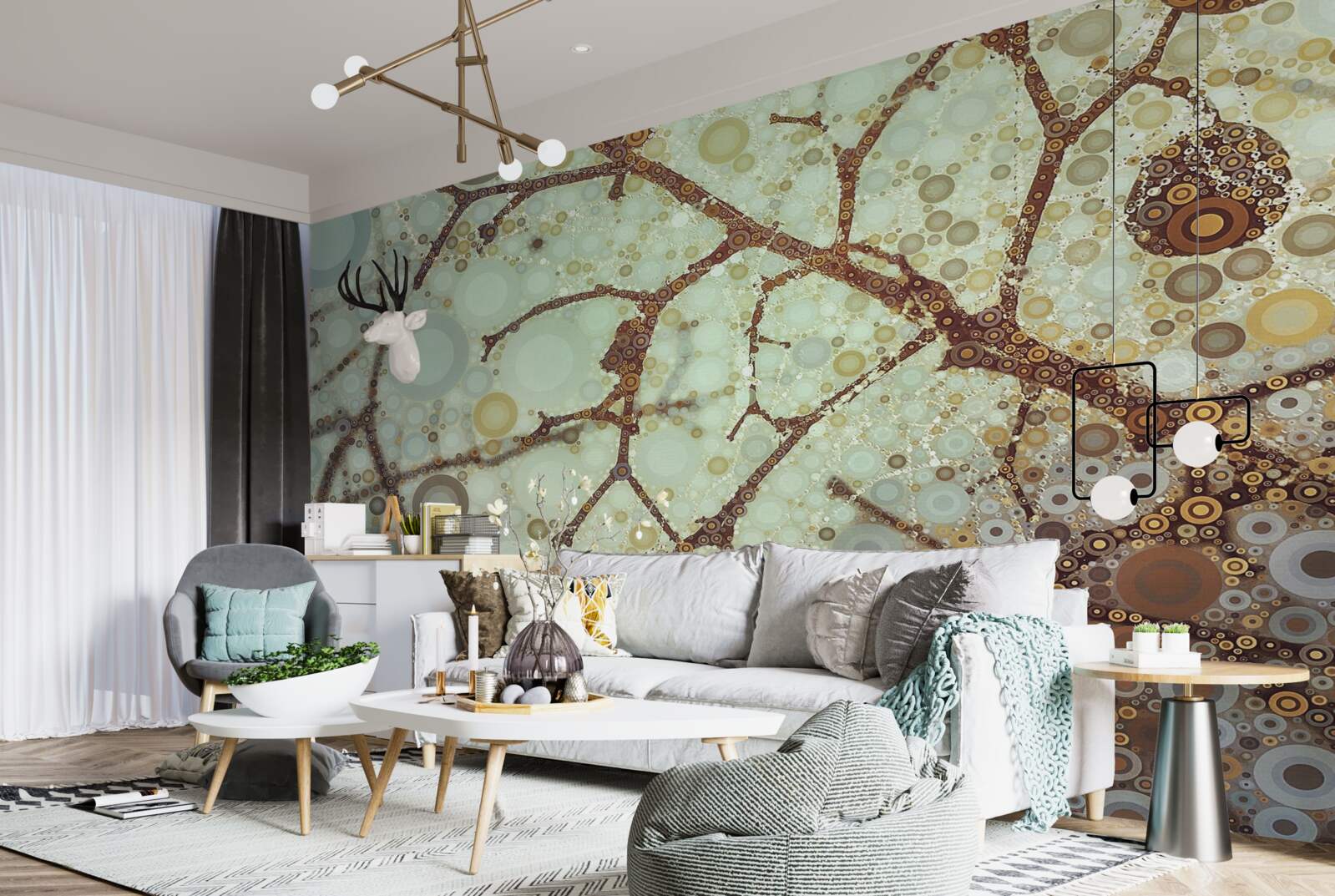 Papier peint un matin d'hiver minimaliste