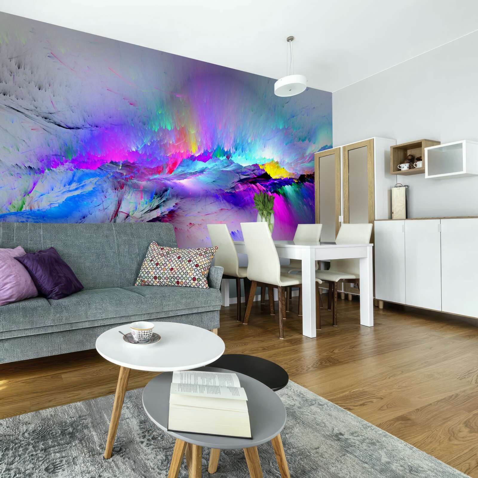 Papier peint aurores boréales au pôle sud