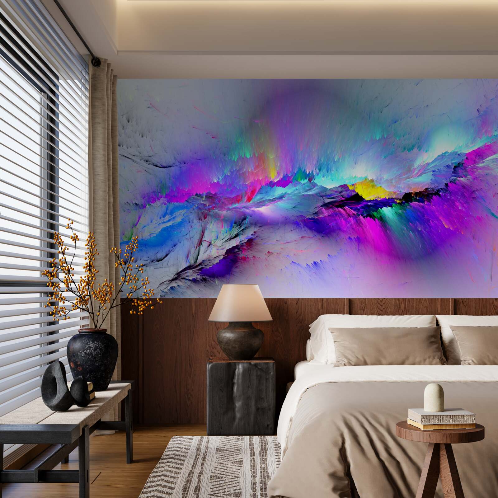 Papier peint aurores boréales au pôle sud