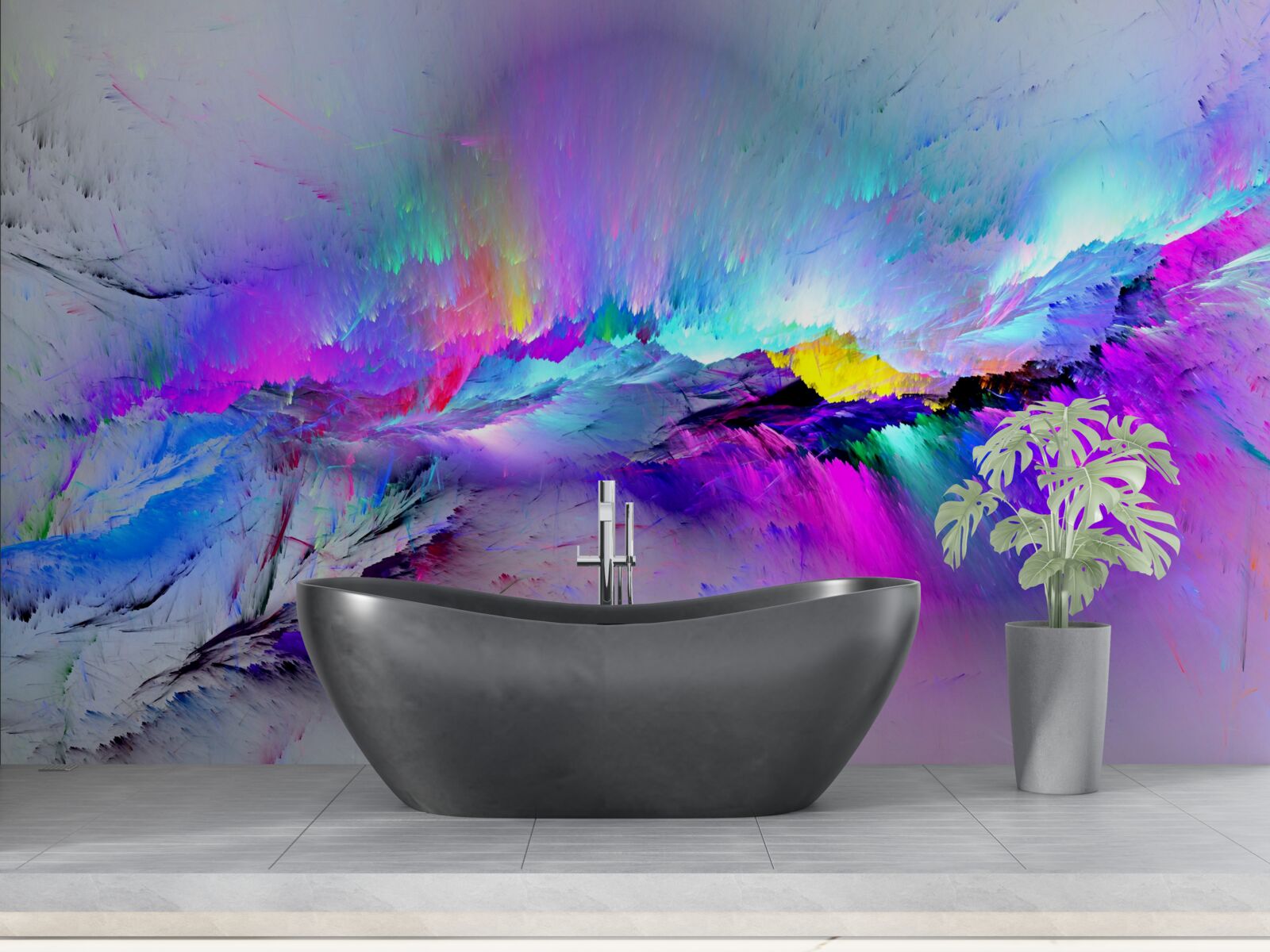 Papier peint aurores boréales au pôle sud