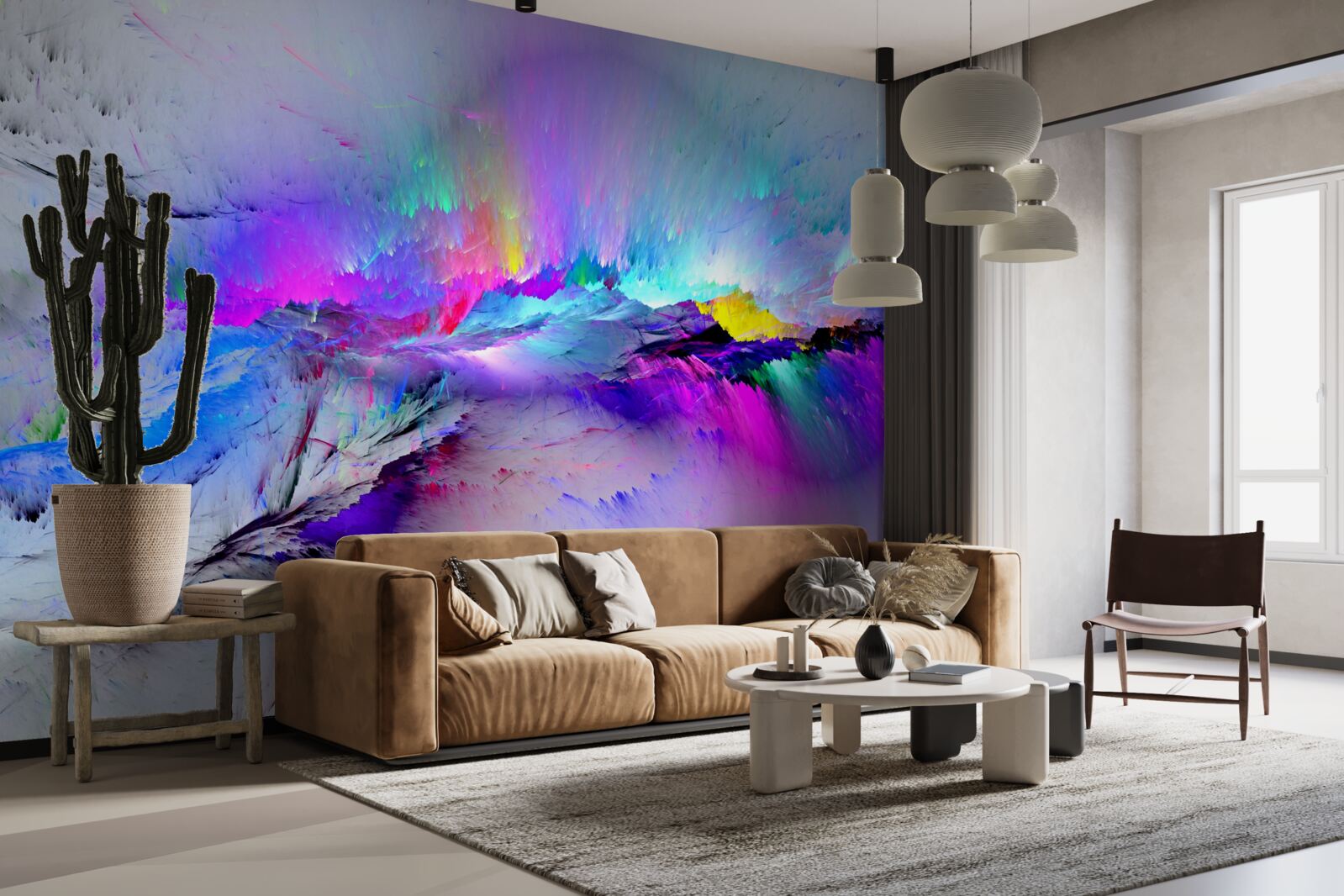 Papier peint aurores boréales au pôle sud