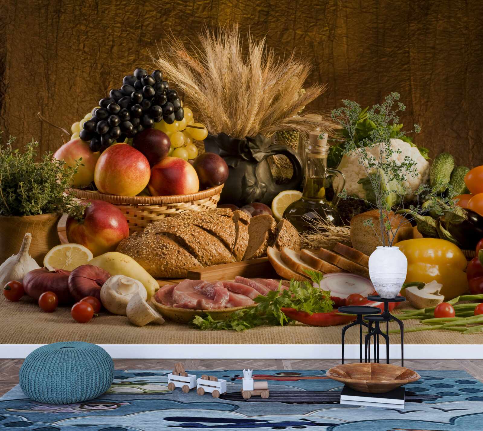 Papier peint une table élégamment décorée