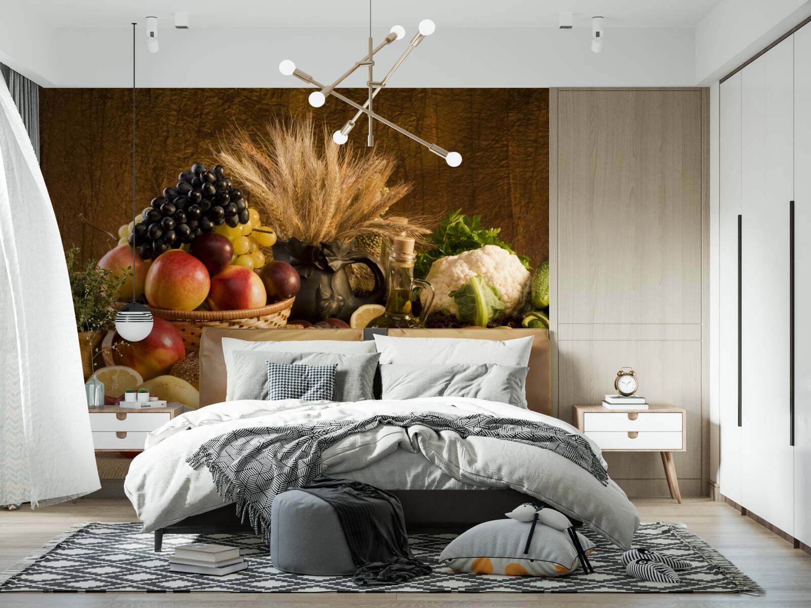 Papier peint une table élégamment décorée