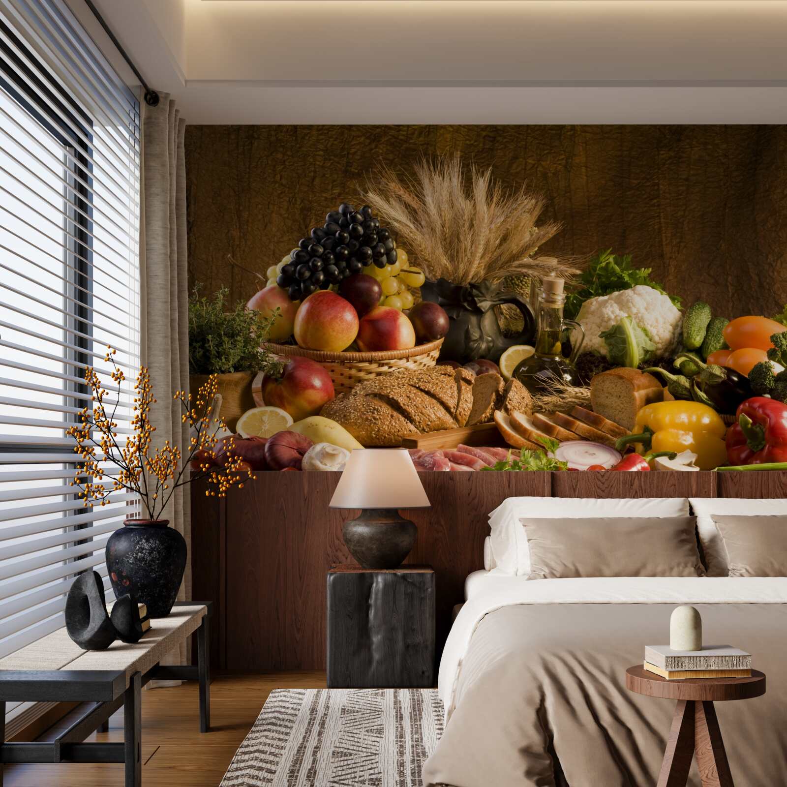 Papier peint une table élégamment décorée