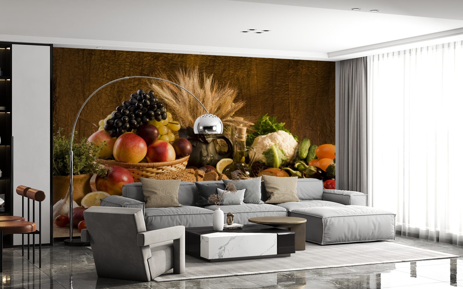 Papier peint une table élégamment décorée