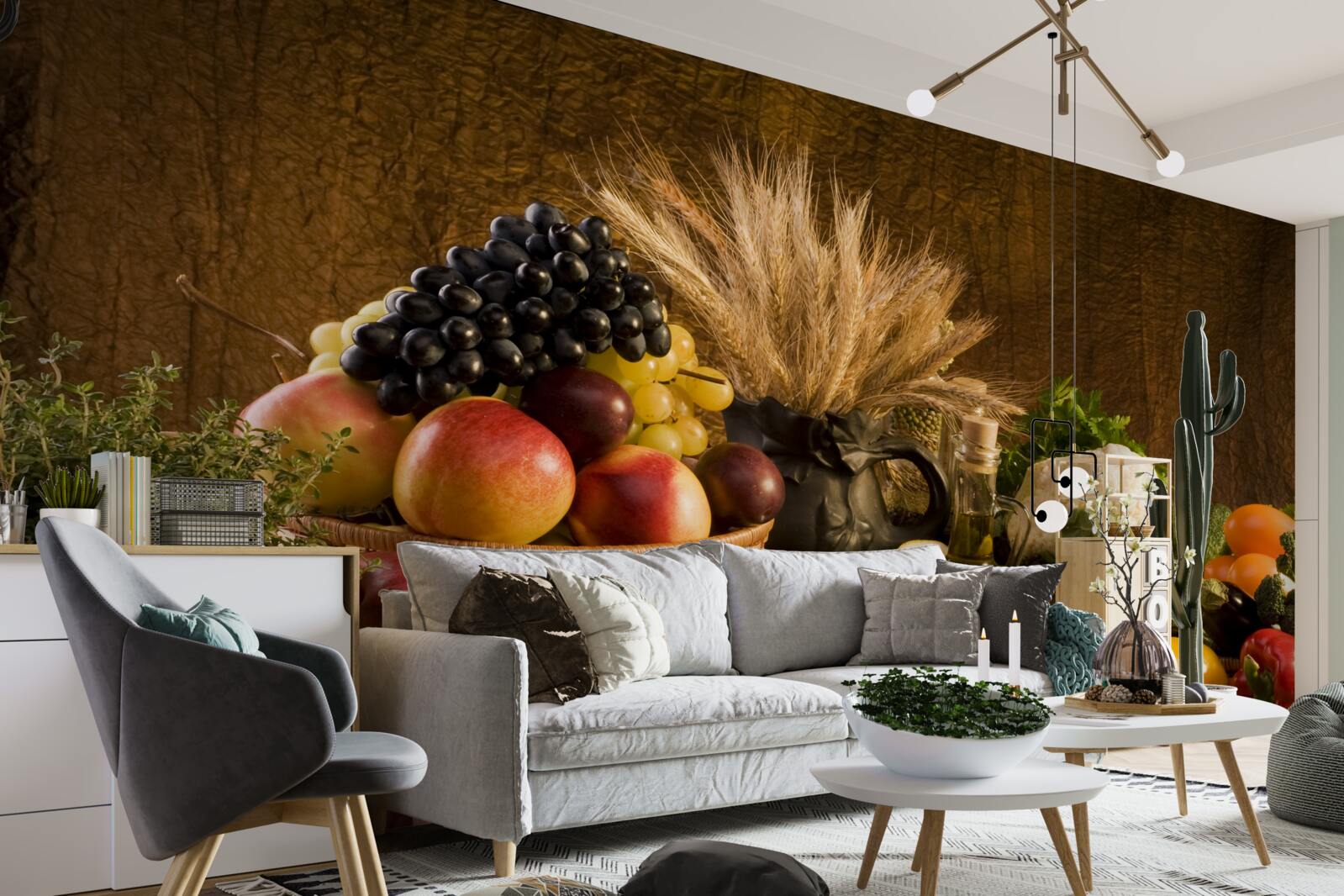 Papier peint une table élégamment décorée