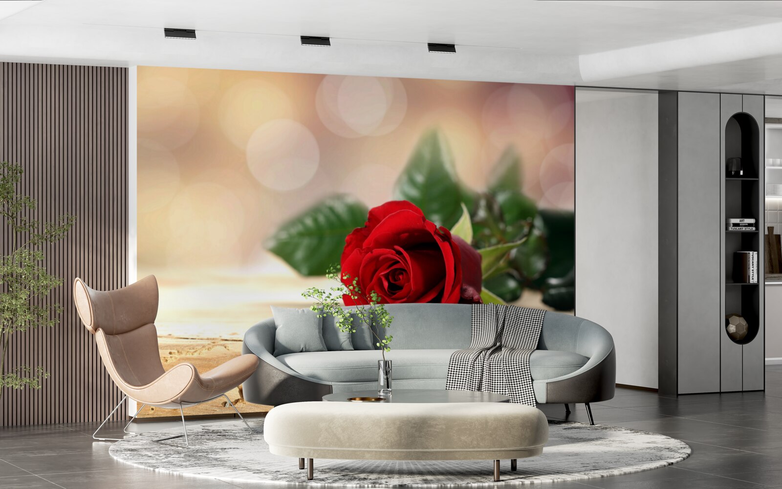 Papier peint rose simple avec une délicate nuance écarlate