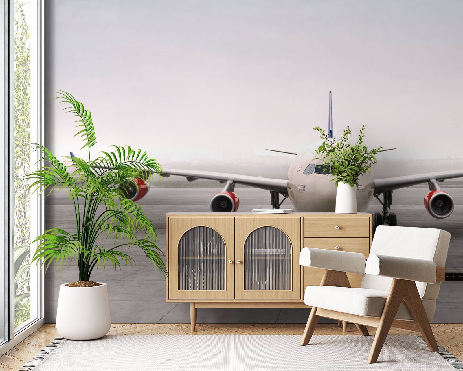 Papier peint avions sur la piste