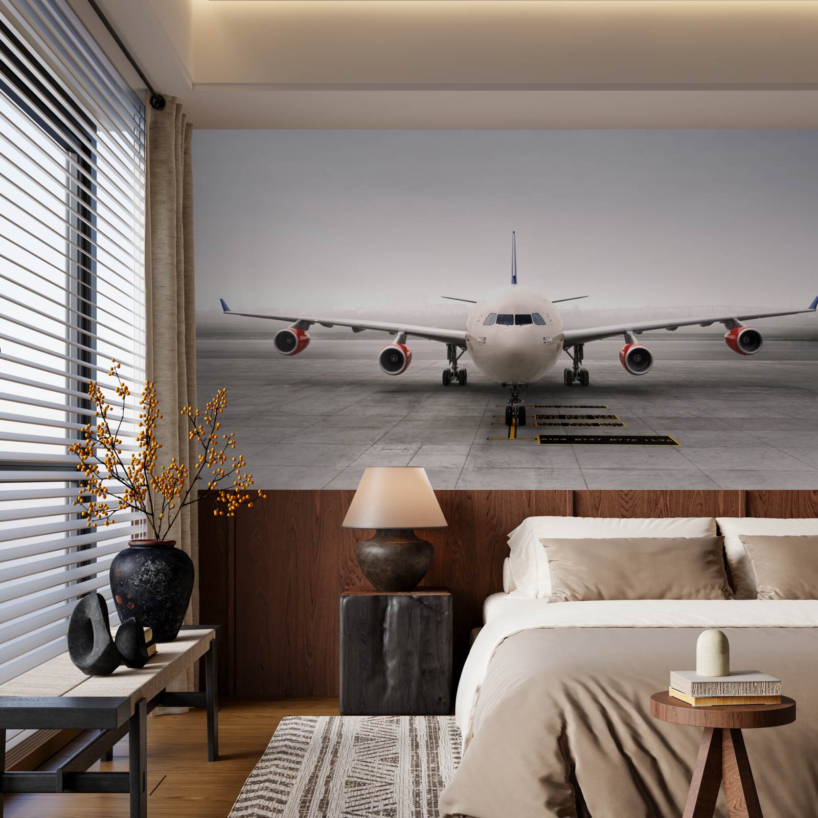 Papier peint avions sur la piste
