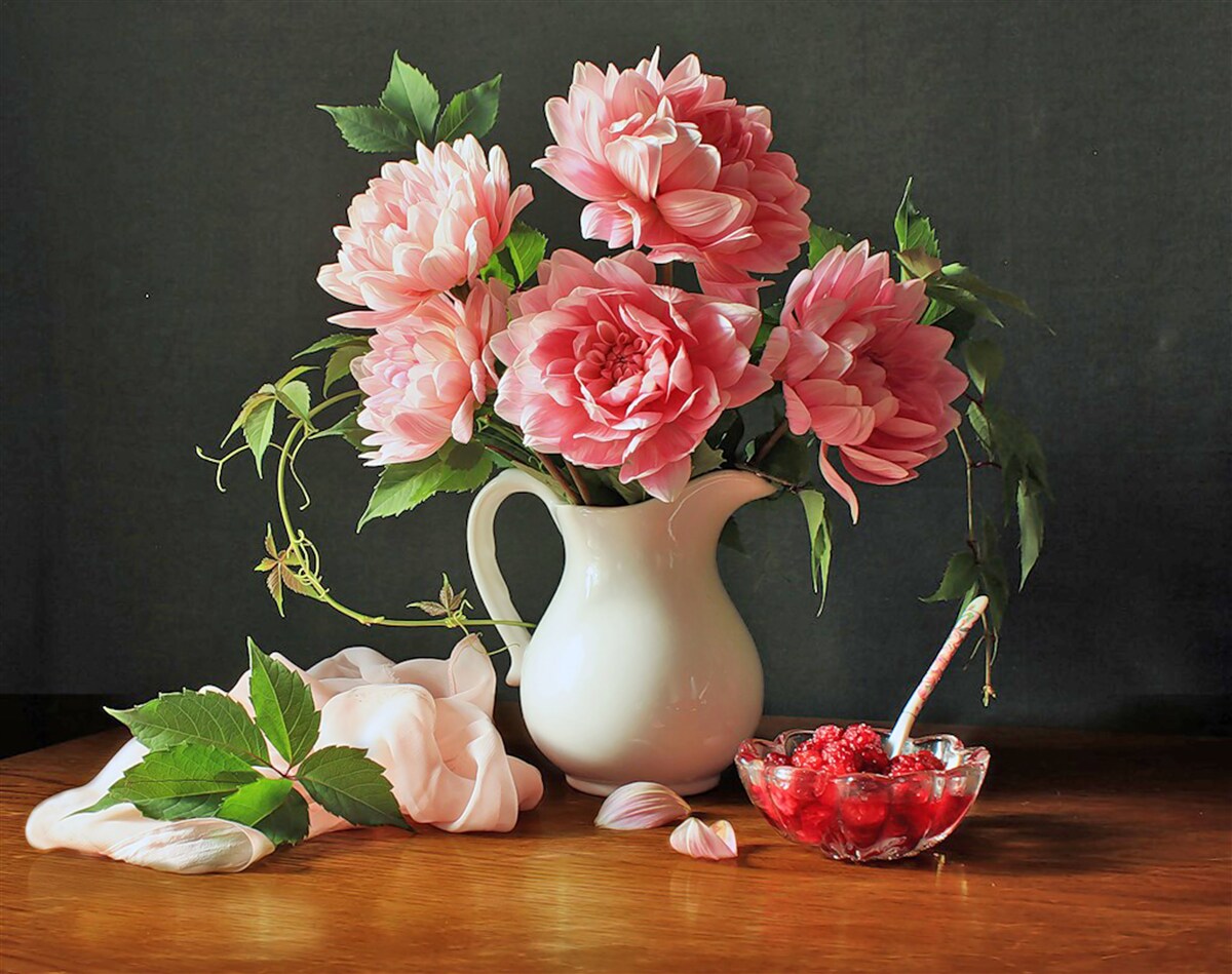 Papier peint Bouquet vivant dans une nature morte