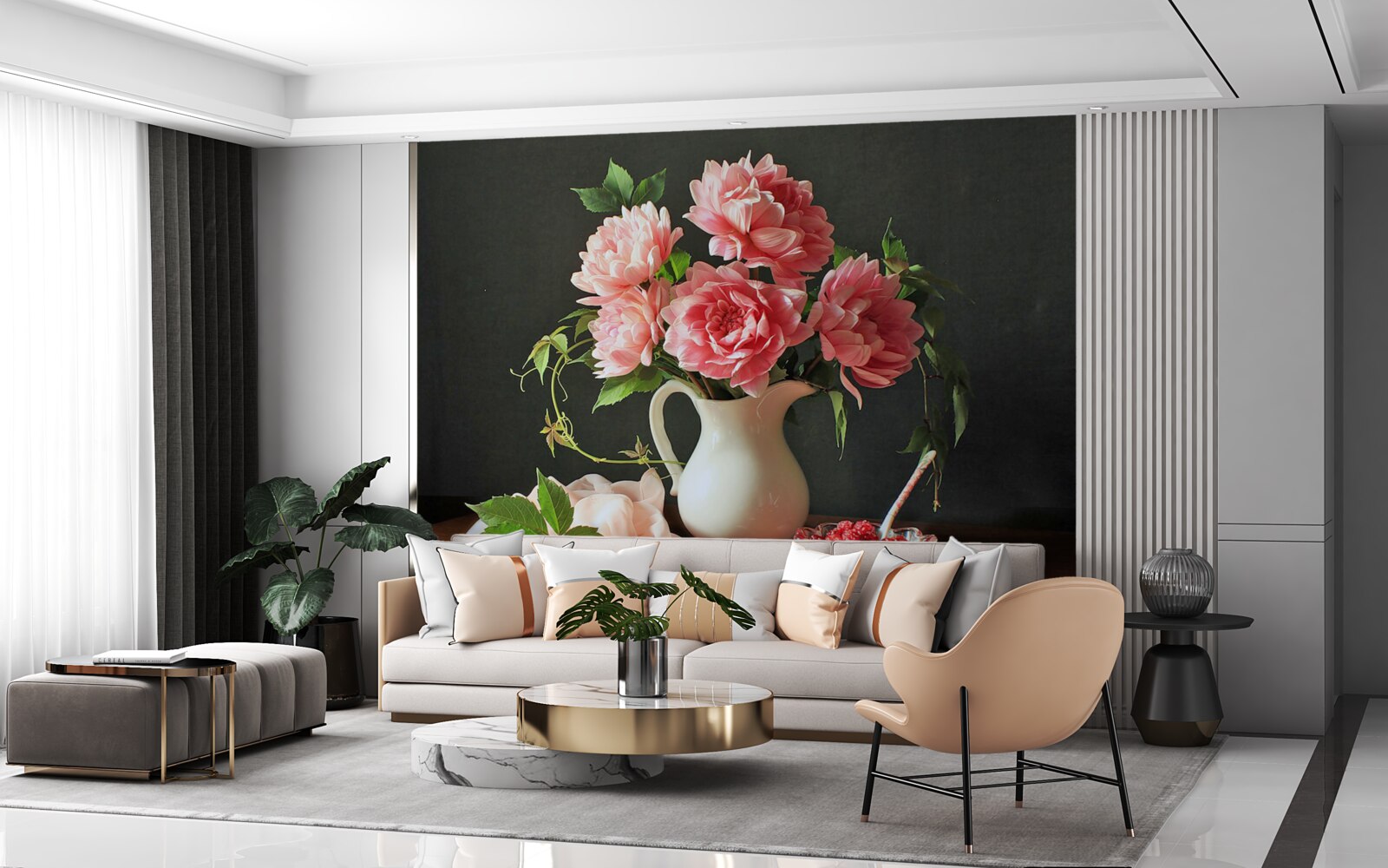 Papier peint Bouquet vivant dans une nature morte