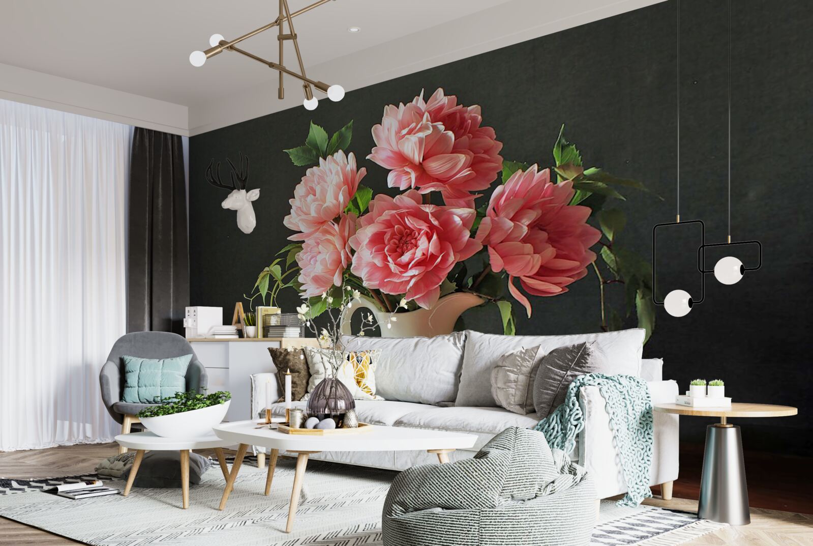 Papier peint Bouquet vivant dans une nature morte