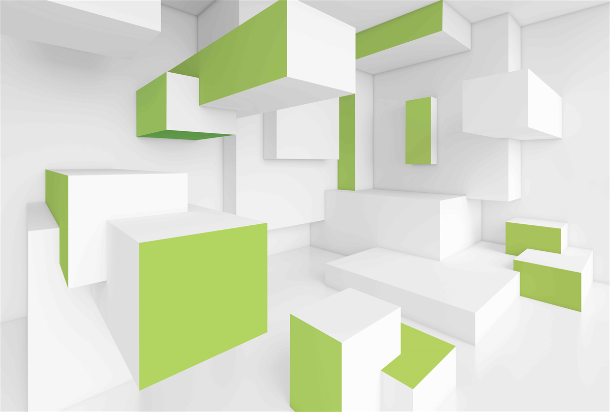 Papier peint structures rectangulaires avec bardage vert clair