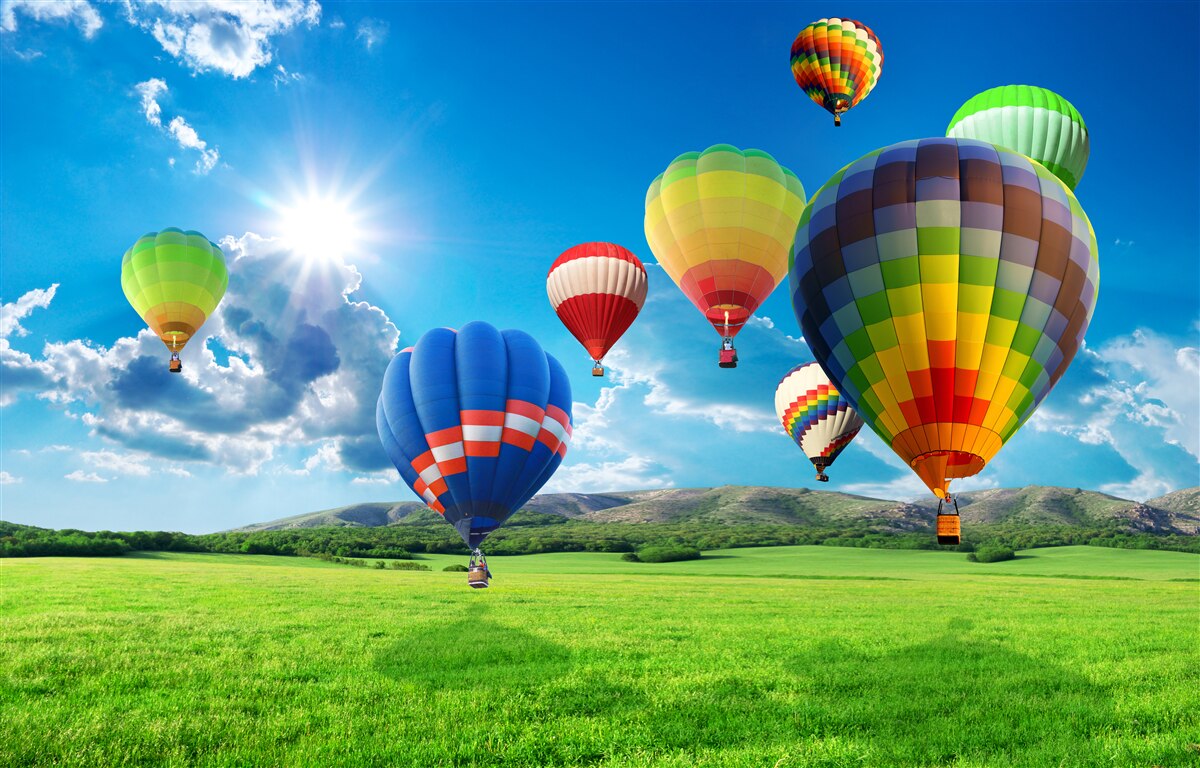 Papier peint des ballons aux couleurs vives