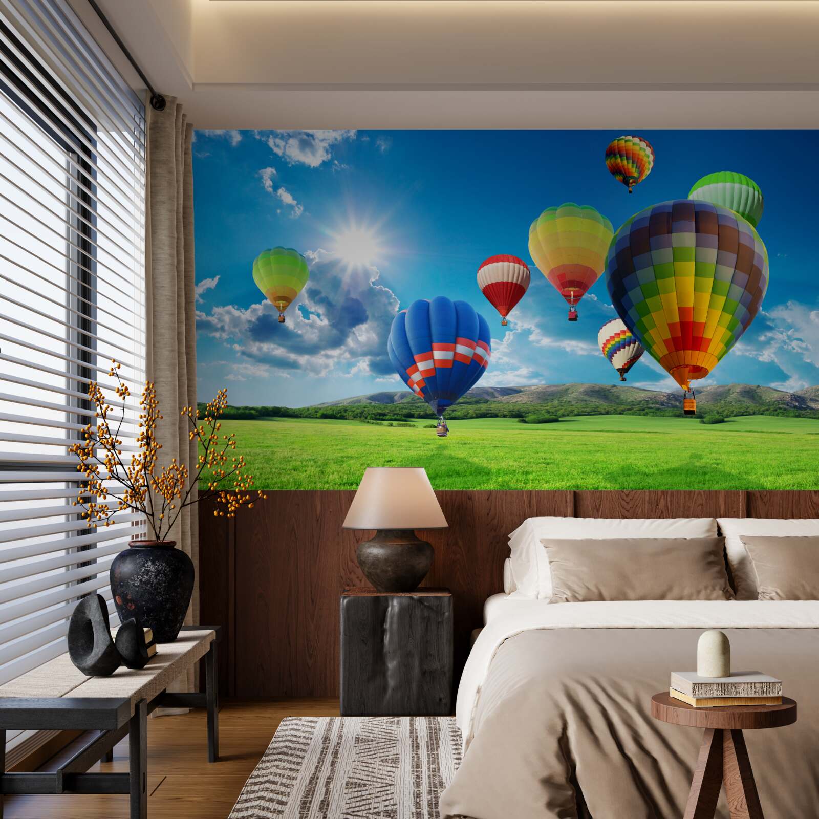 Papier peint des ballons aux couleurs vives