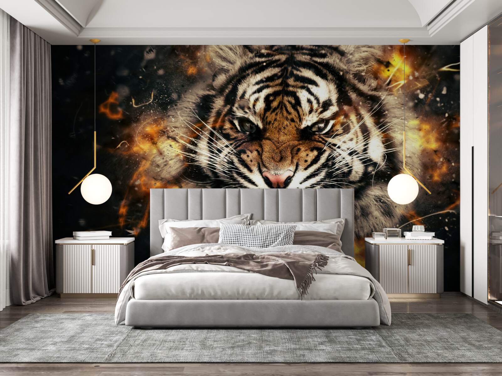 Papier peint le grand rugissement du tigre