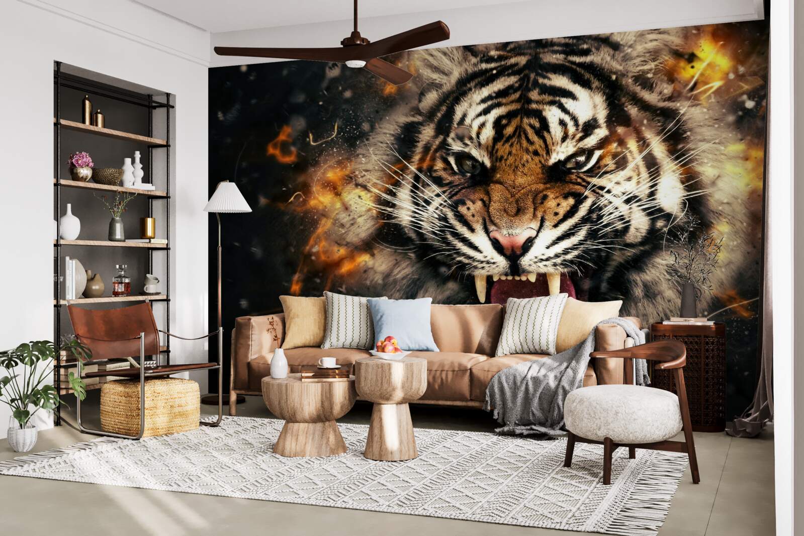 Papier peint le grand rugissement du tigre