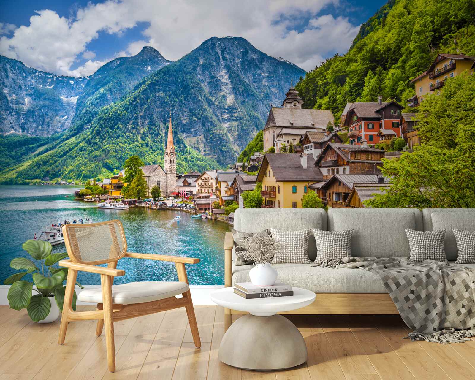 Papier peint l'incroyable hallstatt en autriche