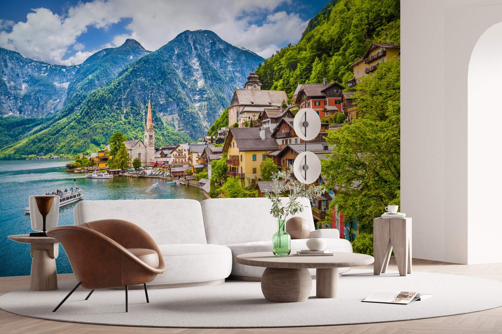 Papier peint l'incroyable hallstatt en autriche