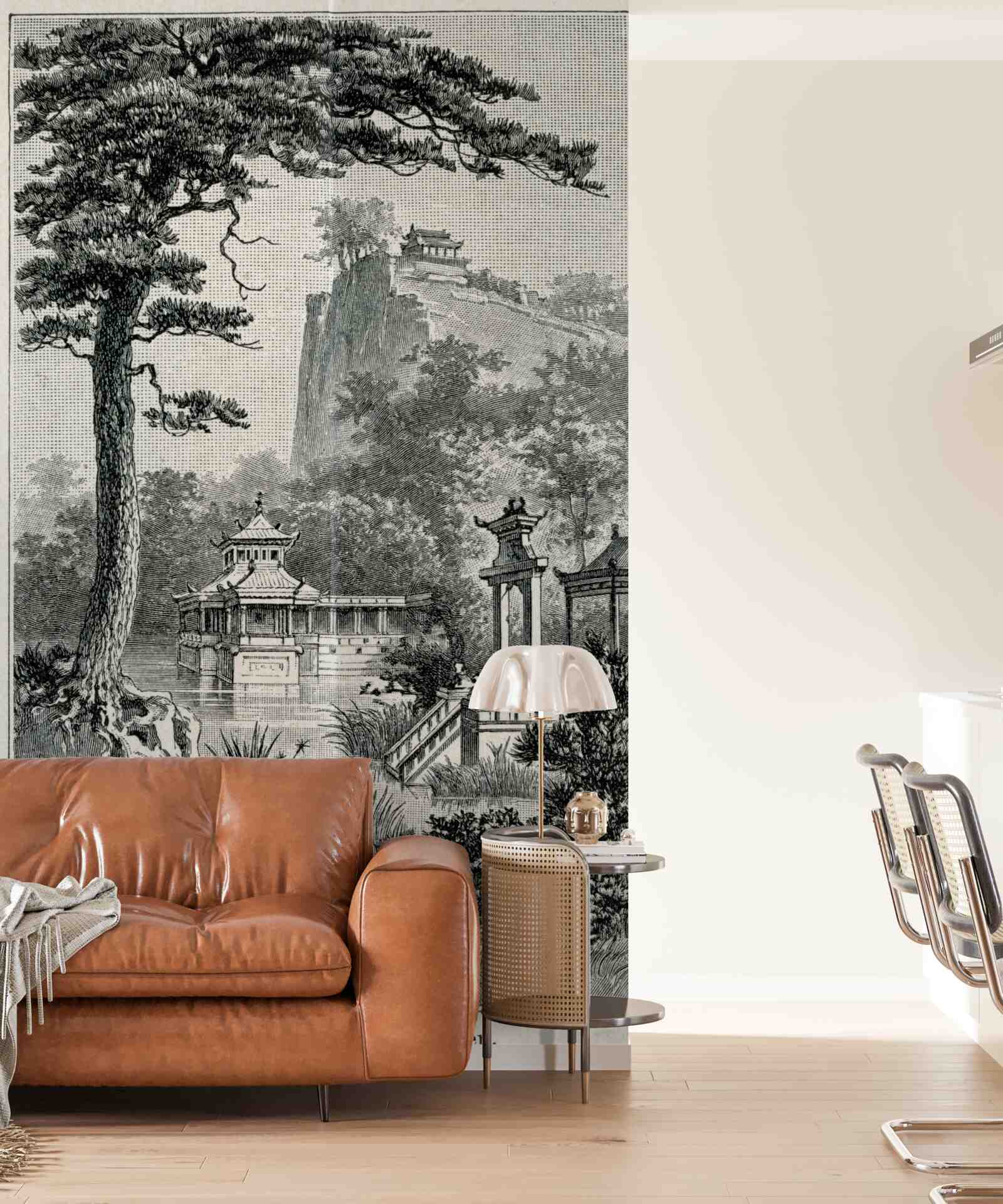 Papier peint ancien parc chinois