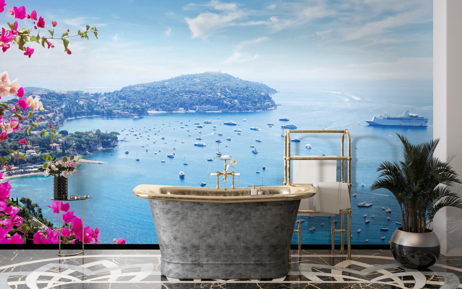 Papier peint quai près de la côte du saphir