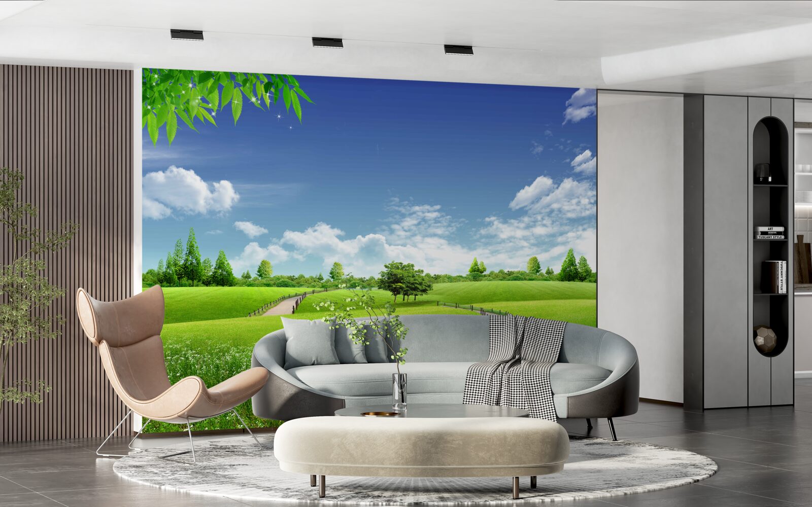 Papier peint Chemin entre les espaces verts