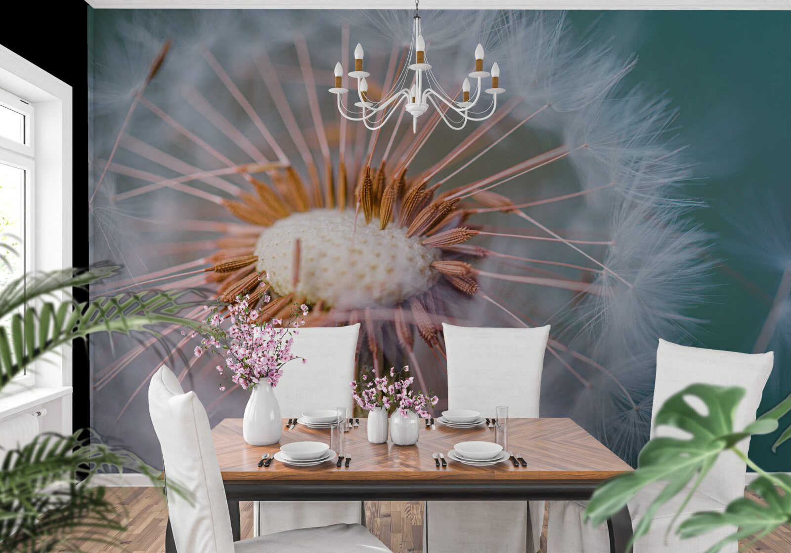 Papier peint voyage du pétale de pissenlit