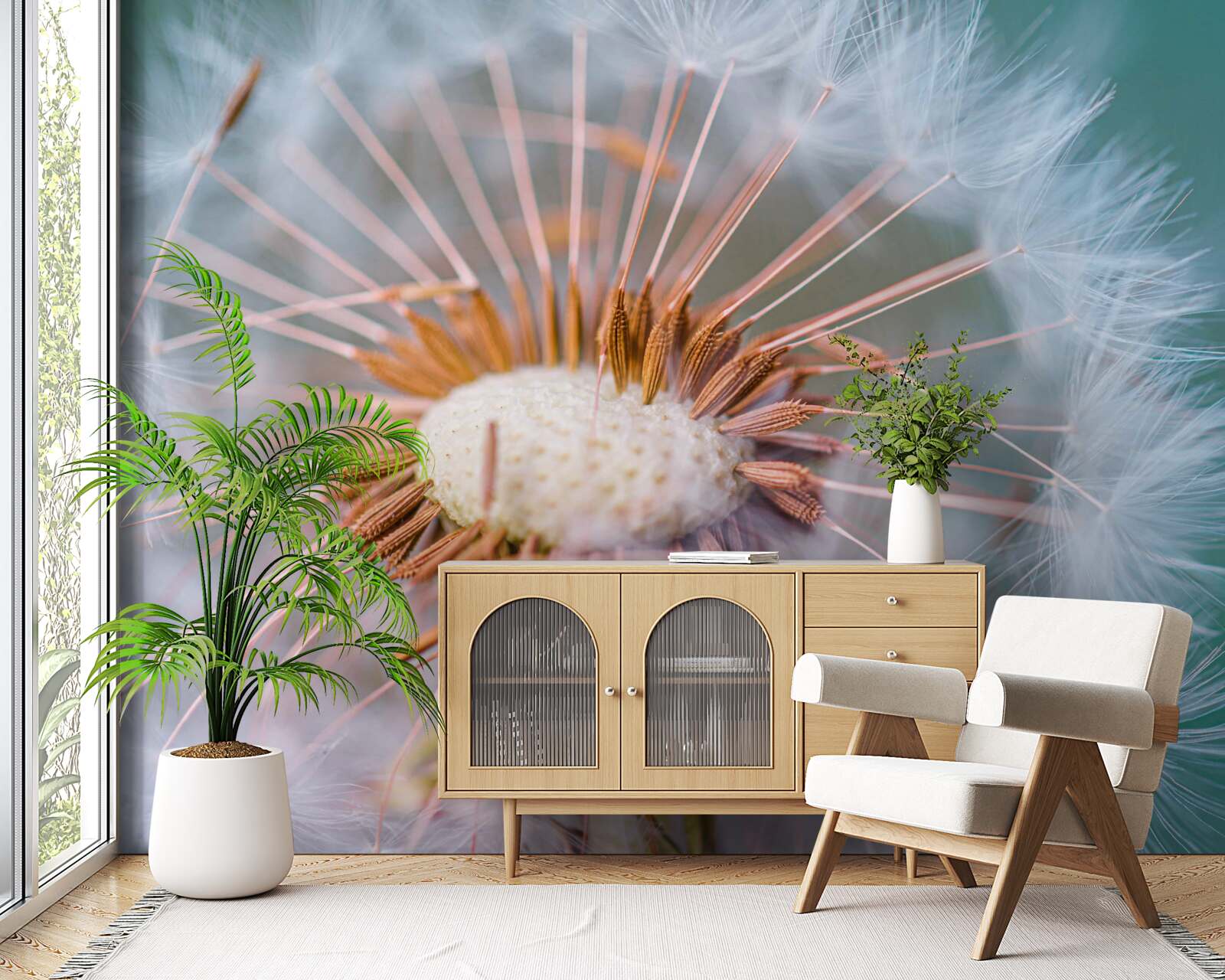 Papier peint voyage du pétale de pissenlit