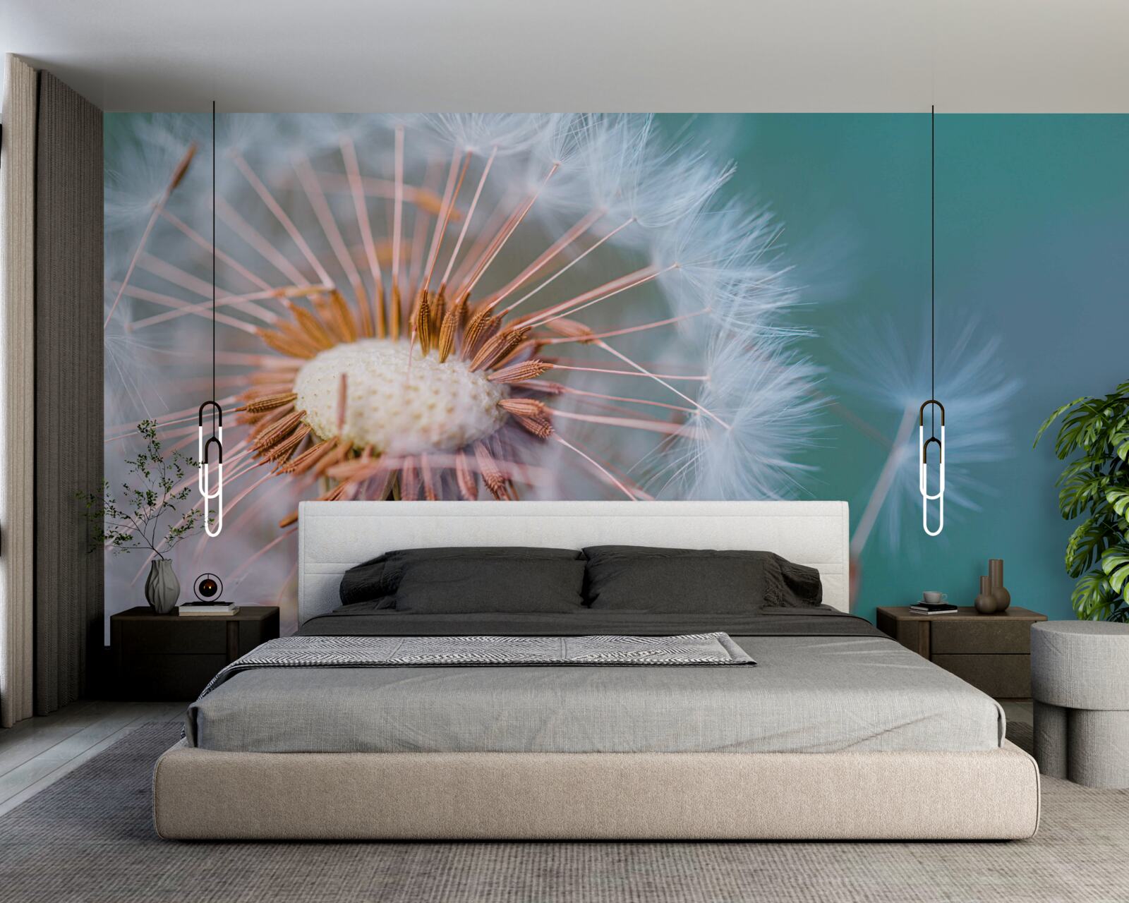 Papier peint voyage du pétale de pissenlit