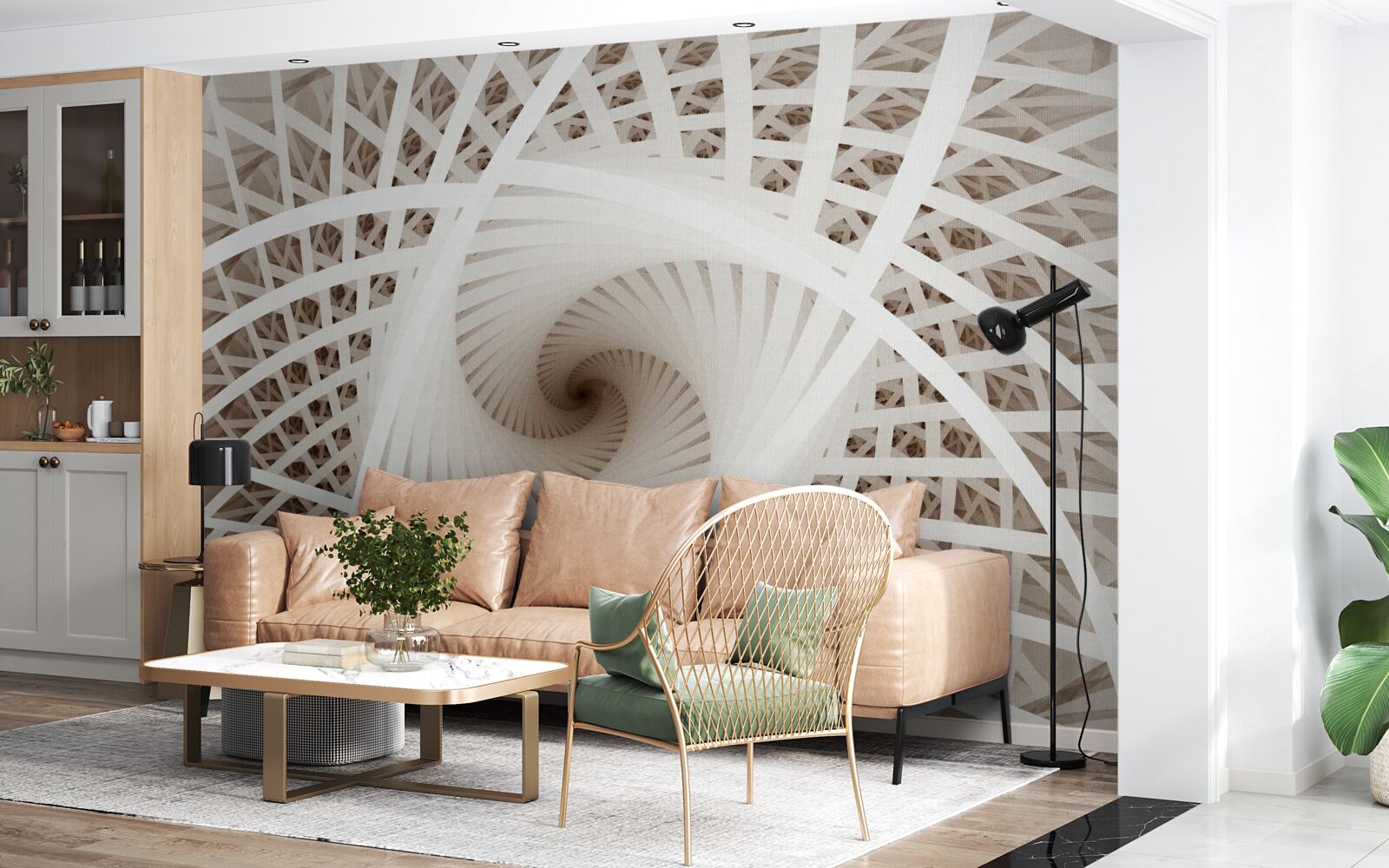 Papier peint filer un point de vue abstrait