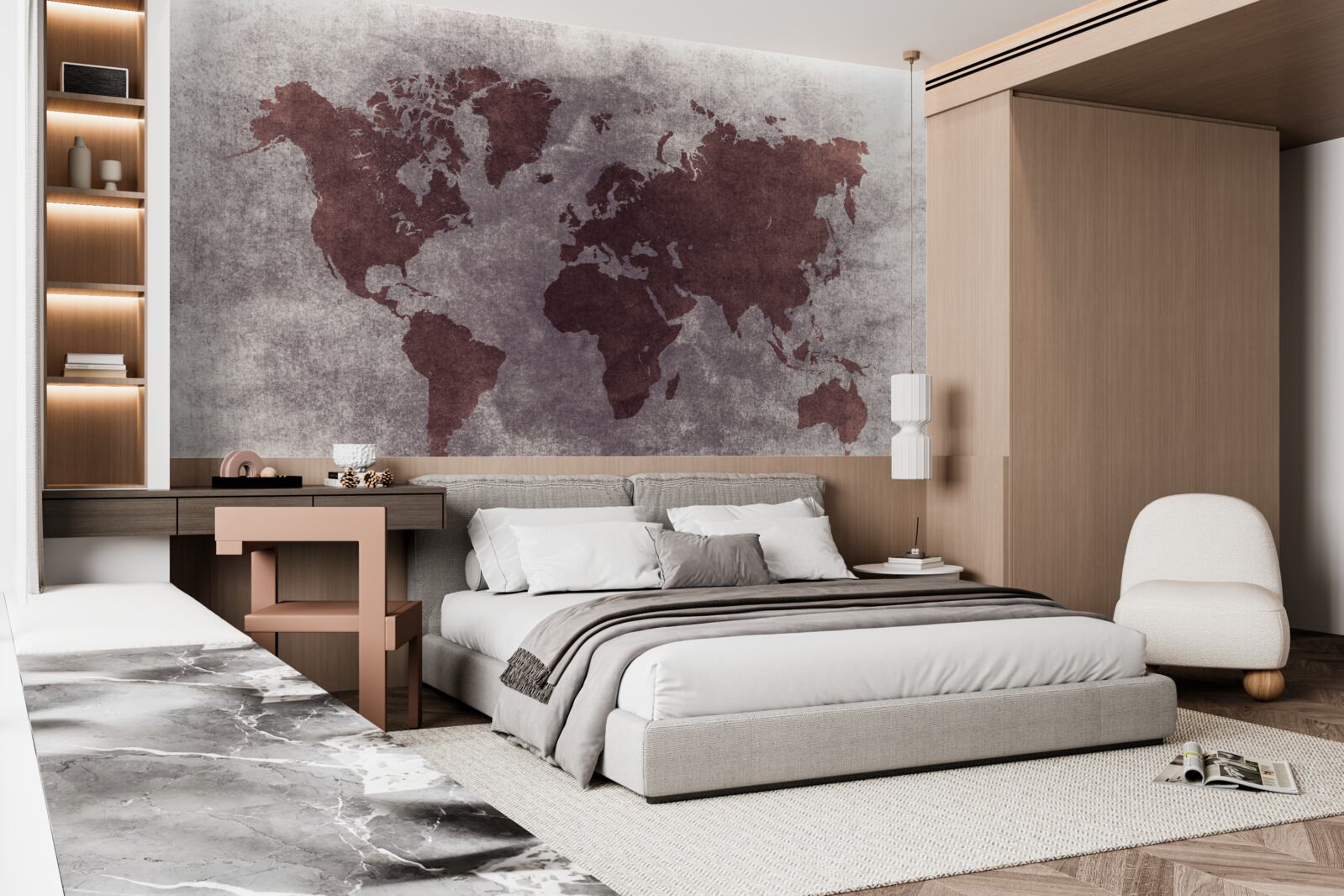 Papier peint entre les cartes du monde