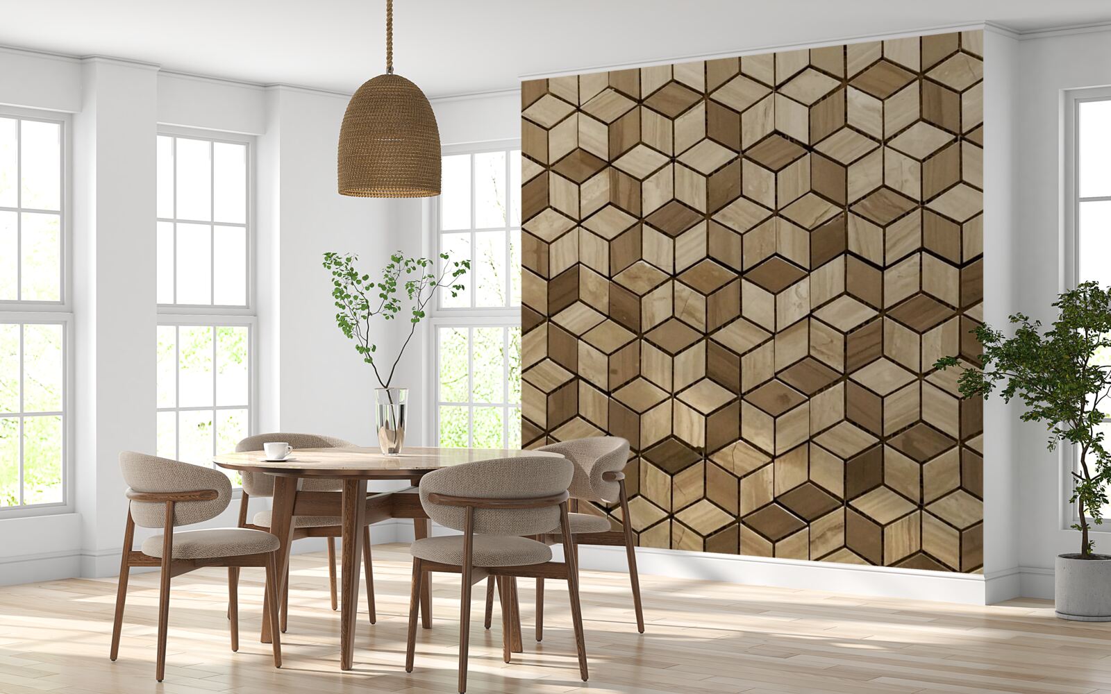 Papier peint les quadrilatères et les rhomboïdes se coupent