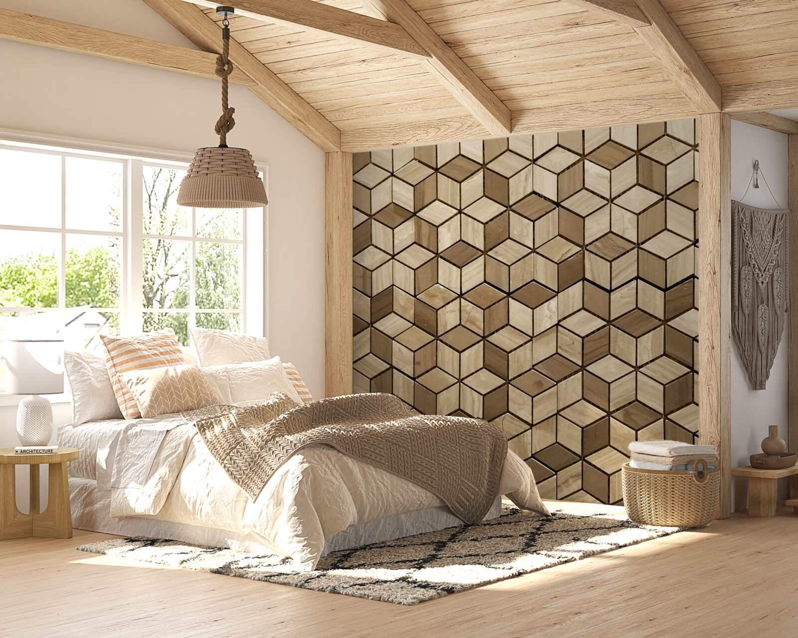 Papier peint les quadrilatères et les rhomboïdes se coupent