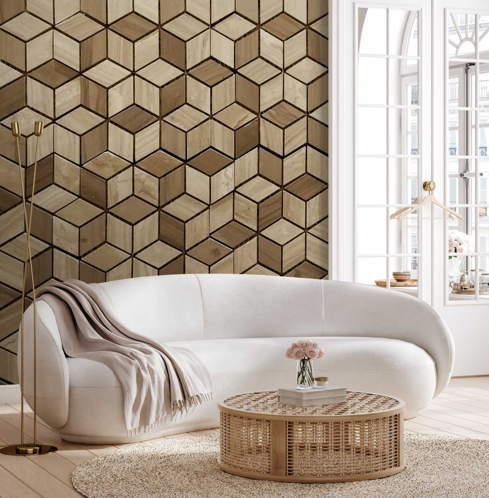 Papier peint les quadrilatères et les rhomboïdes se coupent