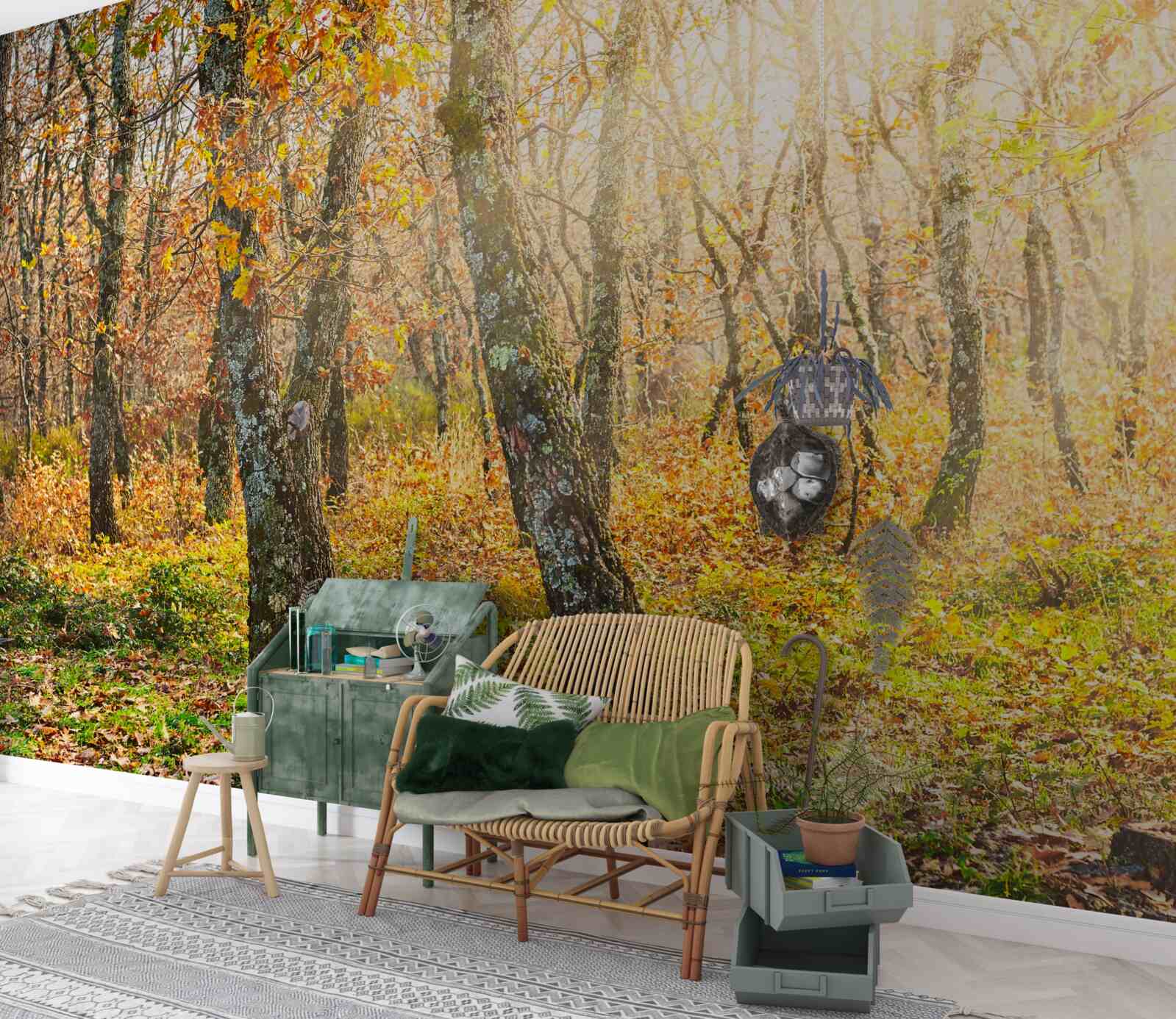 Papier peint Aube dans le maquis d'automne