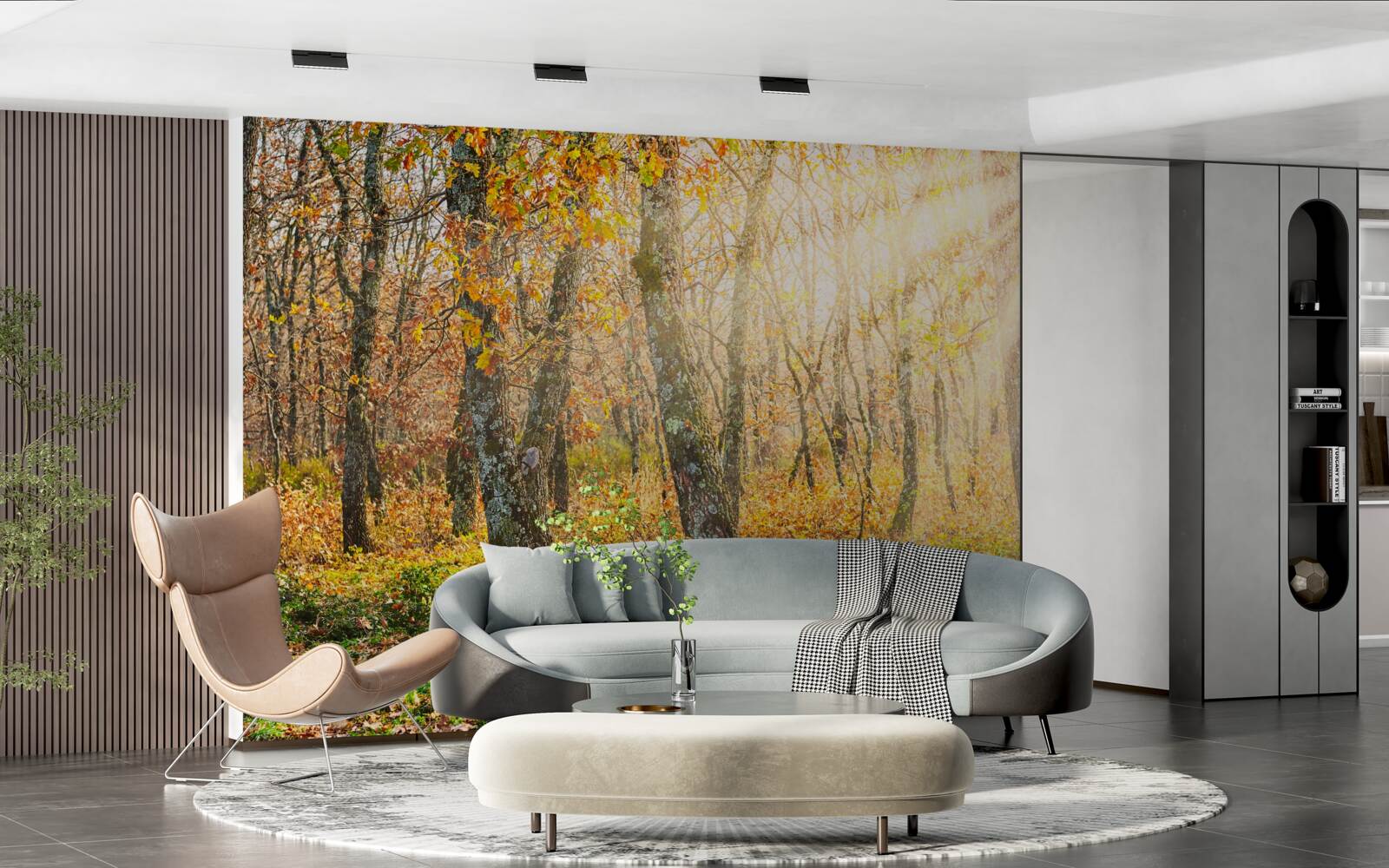 Papier peint Aube dans le maquis d'automne