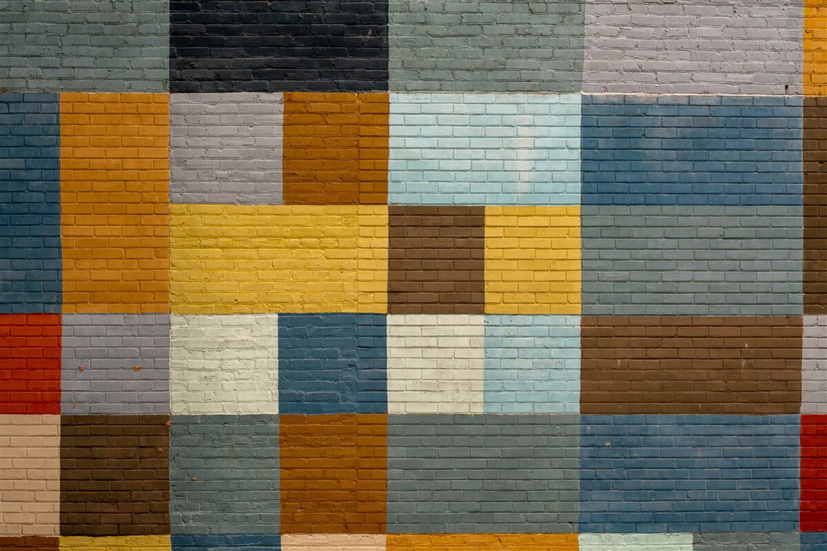 Papier peint formes rectangulaires en couleur