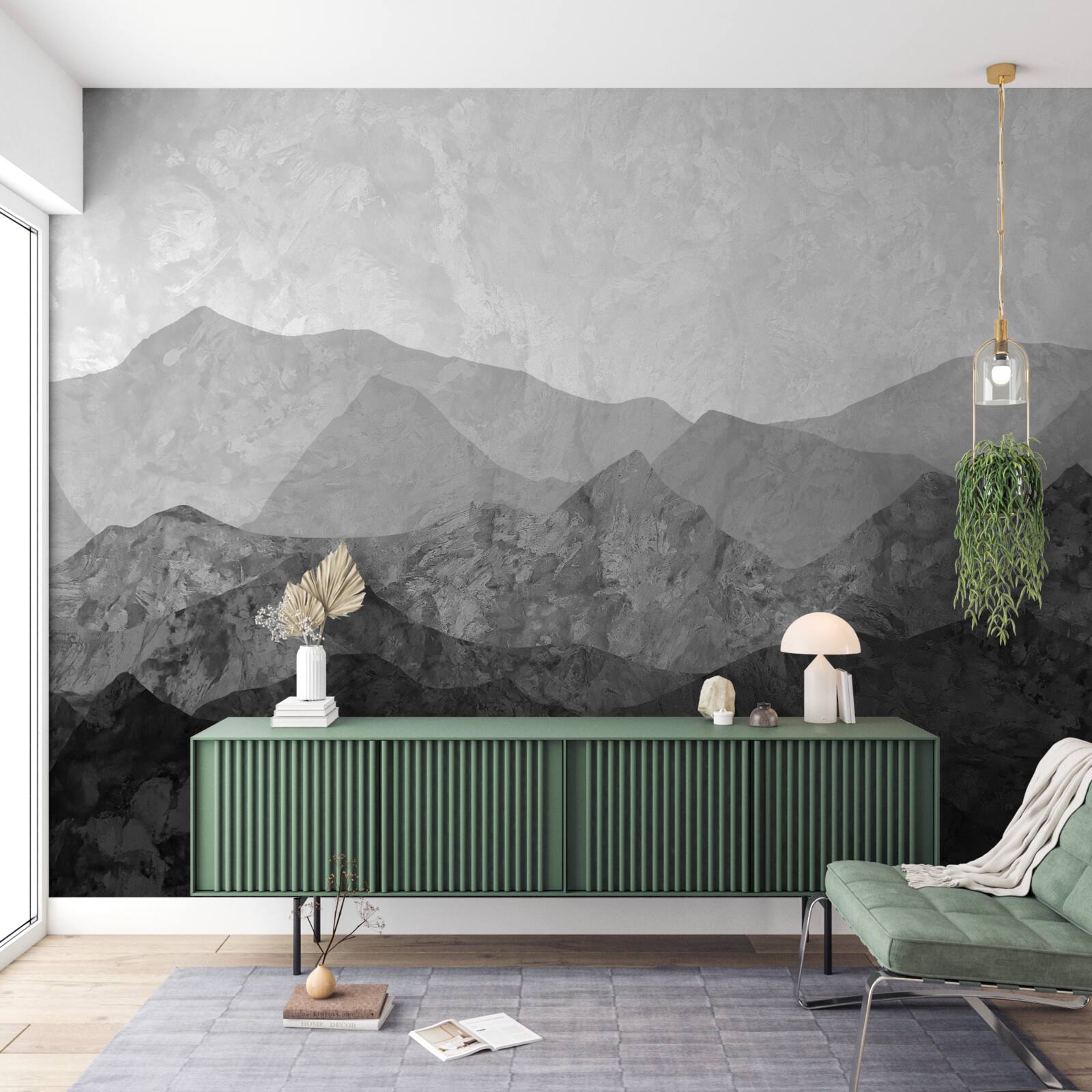 Papier peint des chaînes de montagnes majestueuses