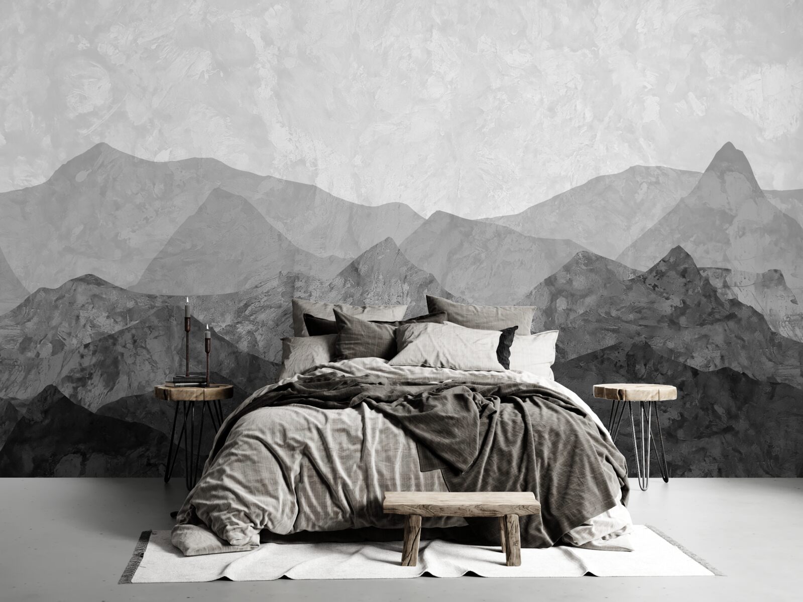 Papier peint des chaînes de montagnes majestueuses