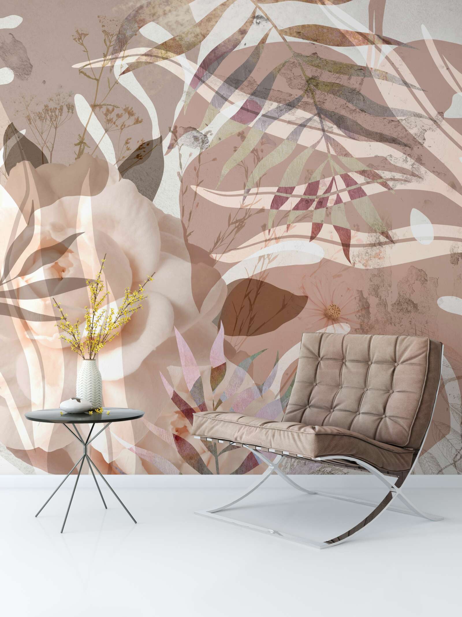 Papier peint diversité des feuillages tropicaux