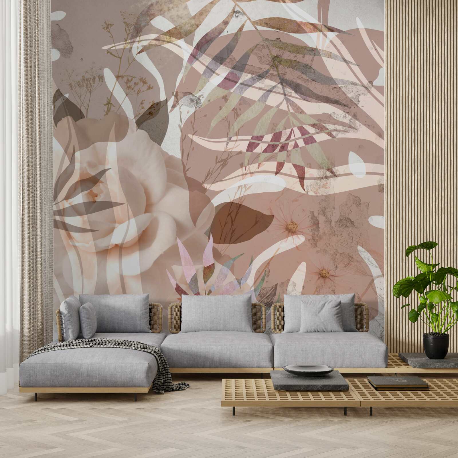 Papier peint diversité des feuillages tropicaux