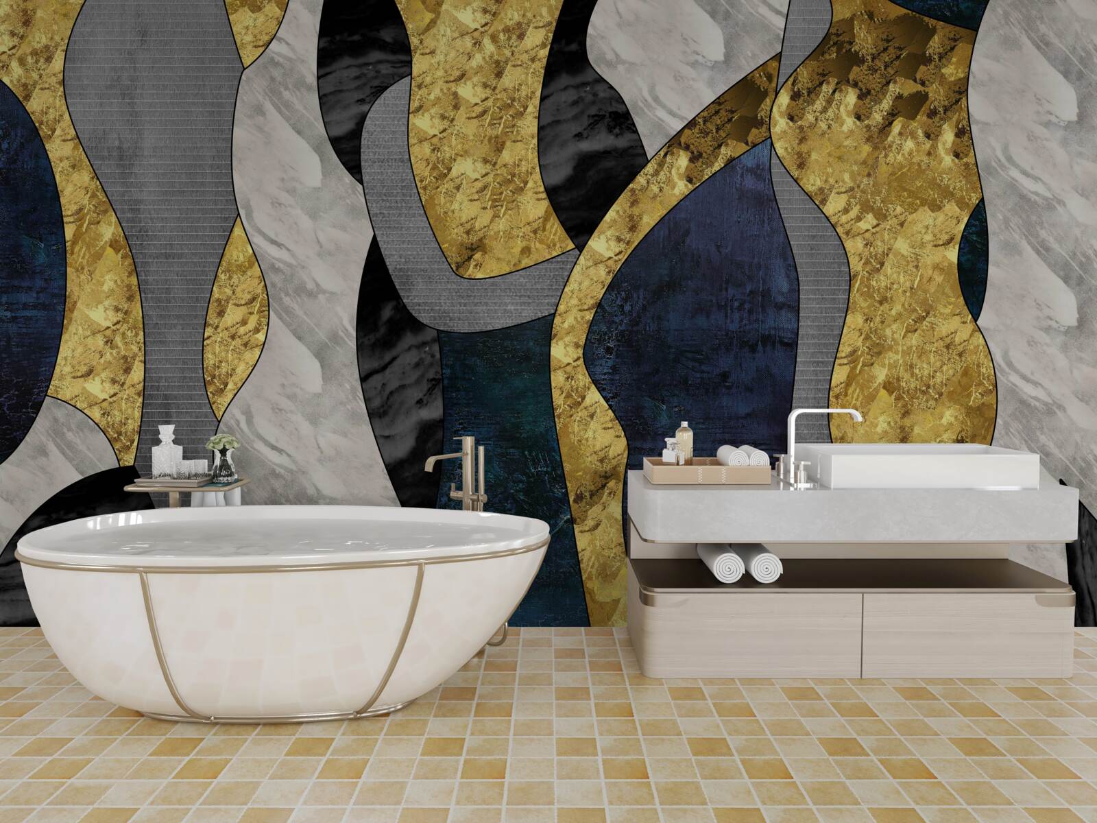 Papier peint femme dans l'élément liquide