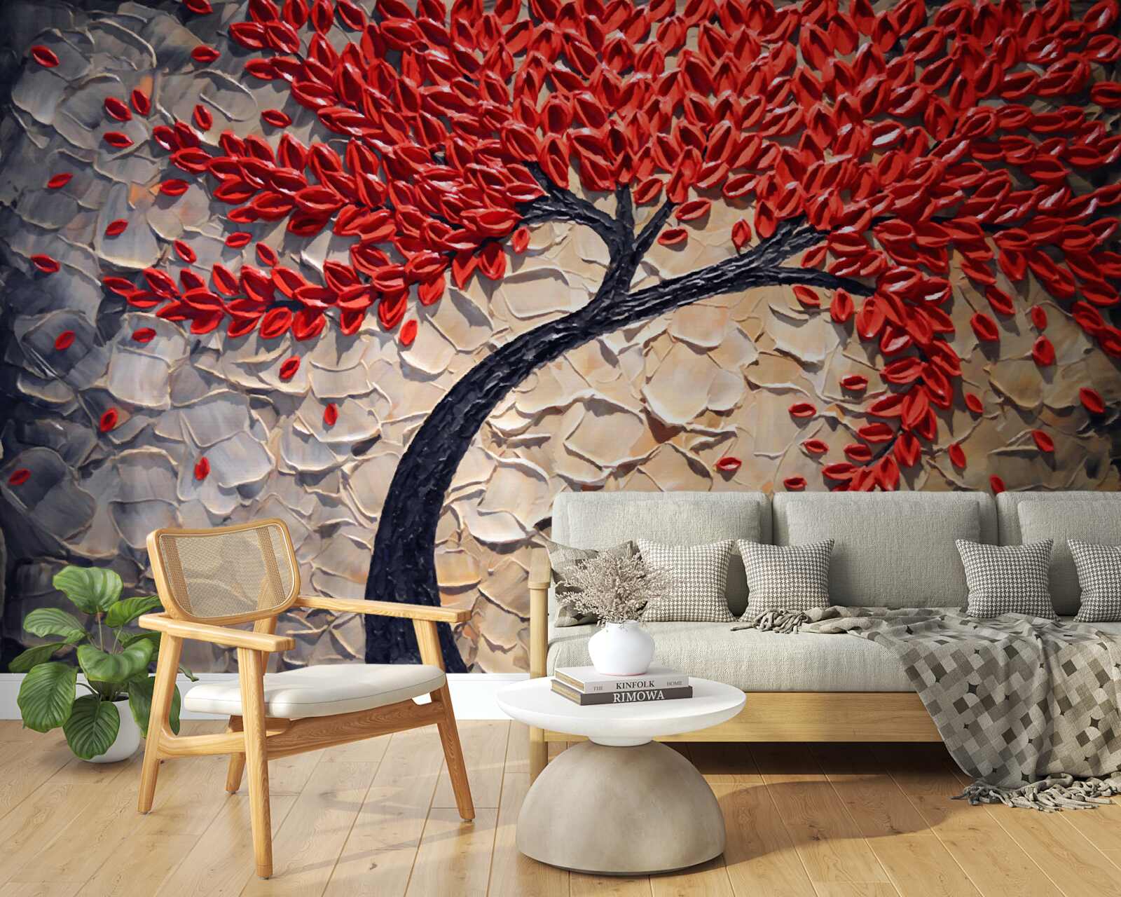 Papier peint bel acajou en pleine floraison