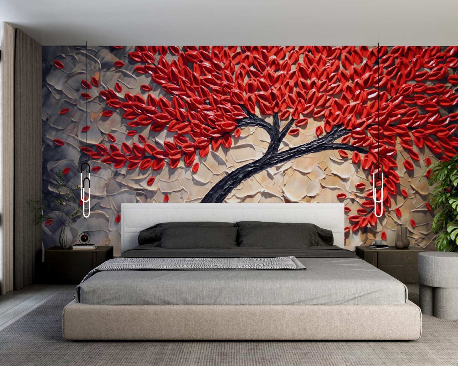 Papier peint bel acajou en pleine floraison